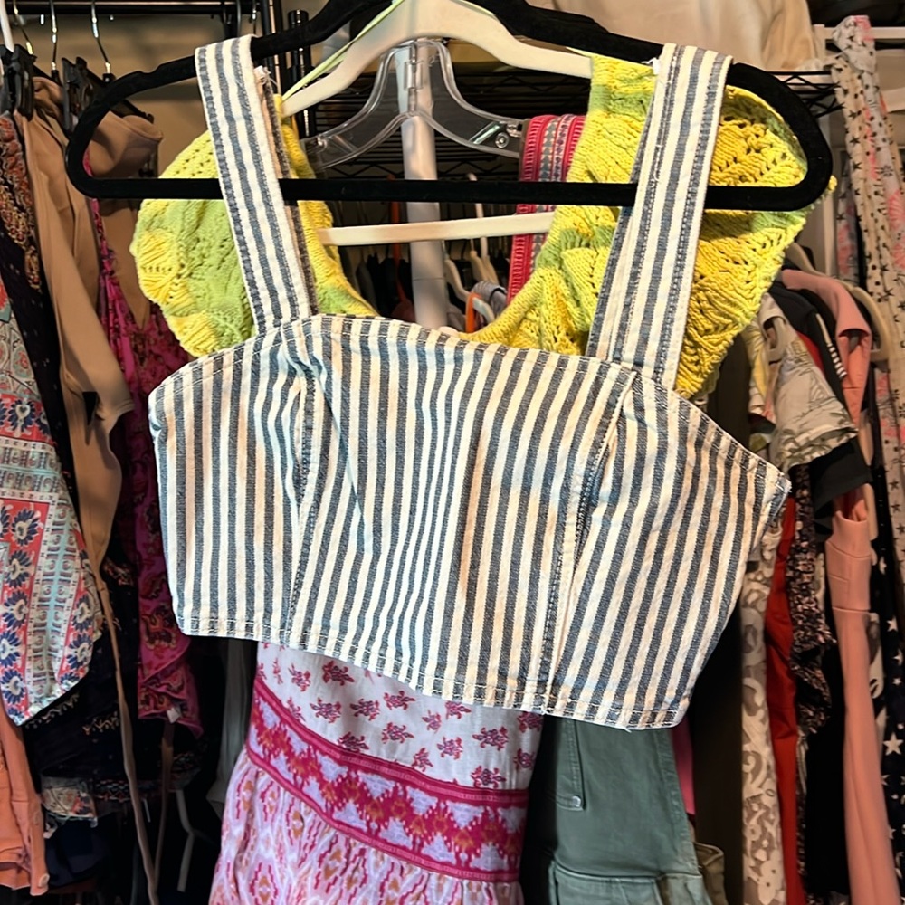 Denim Crop Top 14" Pto P